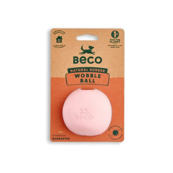 Beco Natural Rubber Wobble Ball Toy Pink