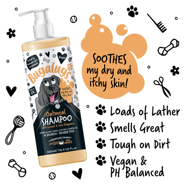 Bugalugs Pet Shampoo Oatmeal with Coconut & Lime 500ml - Image 3