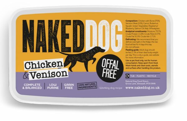 Naked Dog Chicken & Venison (Offal Free) (2x500g)