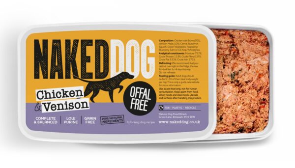 Naked Dog Chicken & Venison (Offal Free) (2x500g) - Image 2