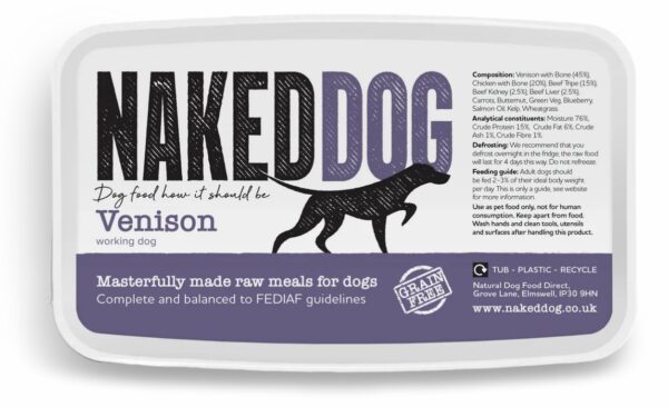 Naked Dog Venison (2x500g)