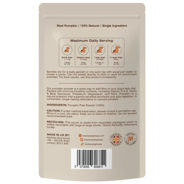 Hackney Dog House Pumpkin Puree Powder - Image 2